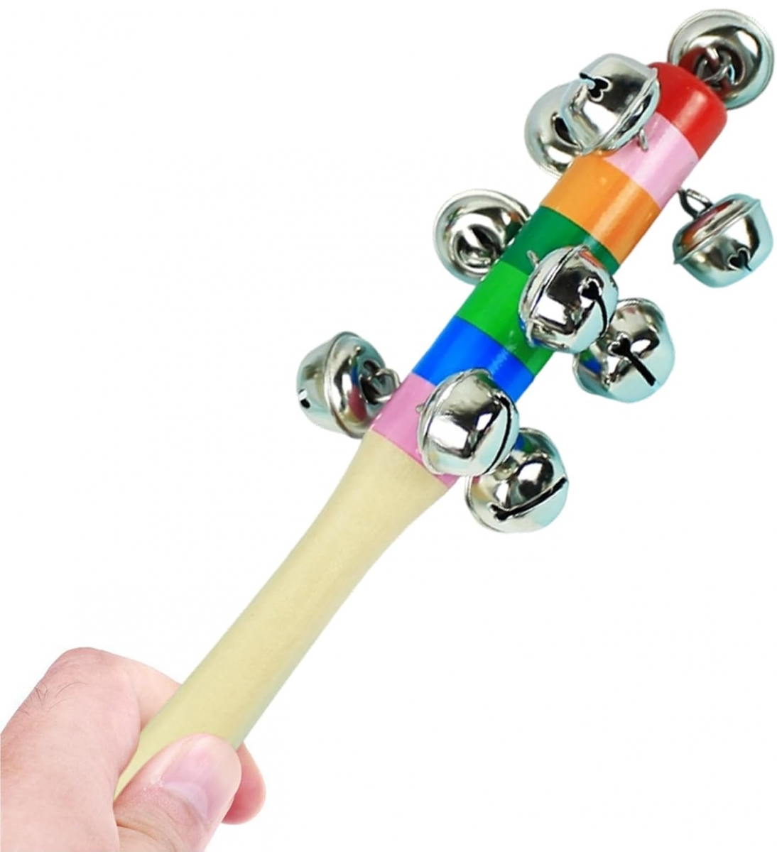 Asta a Sonagli in Legno - 13 Campanelli diversi colori  [B025FF106031]